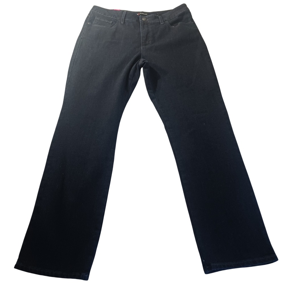 Lee Classic Fit Straight Leg Jeans 3403603 Womens 18 M‎ Dark Wash Stretch NWT